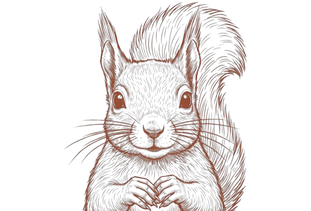 Red Squirrel illustration